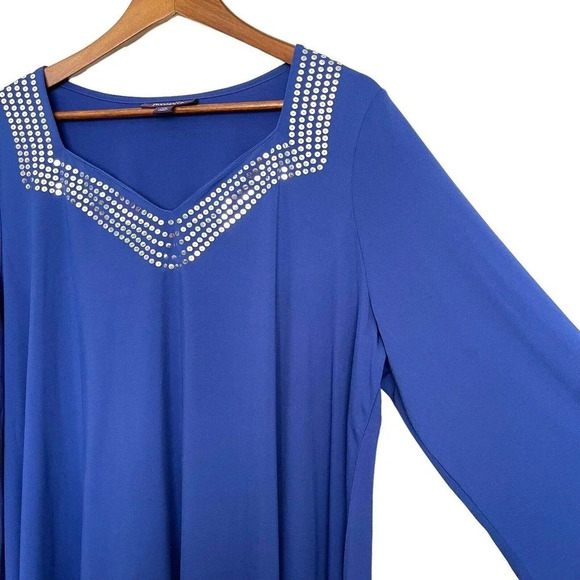 Roaman's Sequin Detail Top Plus Size 20W - Picture 4 of 7